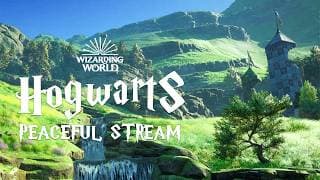 Peaceful Stream at Hogwarts - Gentle Water Sounds & Harry Potter Ambience