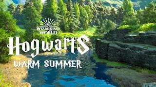 Warm Summer at Hogwarts - Gentle Water Sounds & Harry Potter Ambience