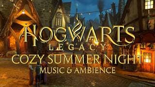 Cozy Summer Night at Hogwarts - Harry Potter Music & Cozy Summer Atmosphere